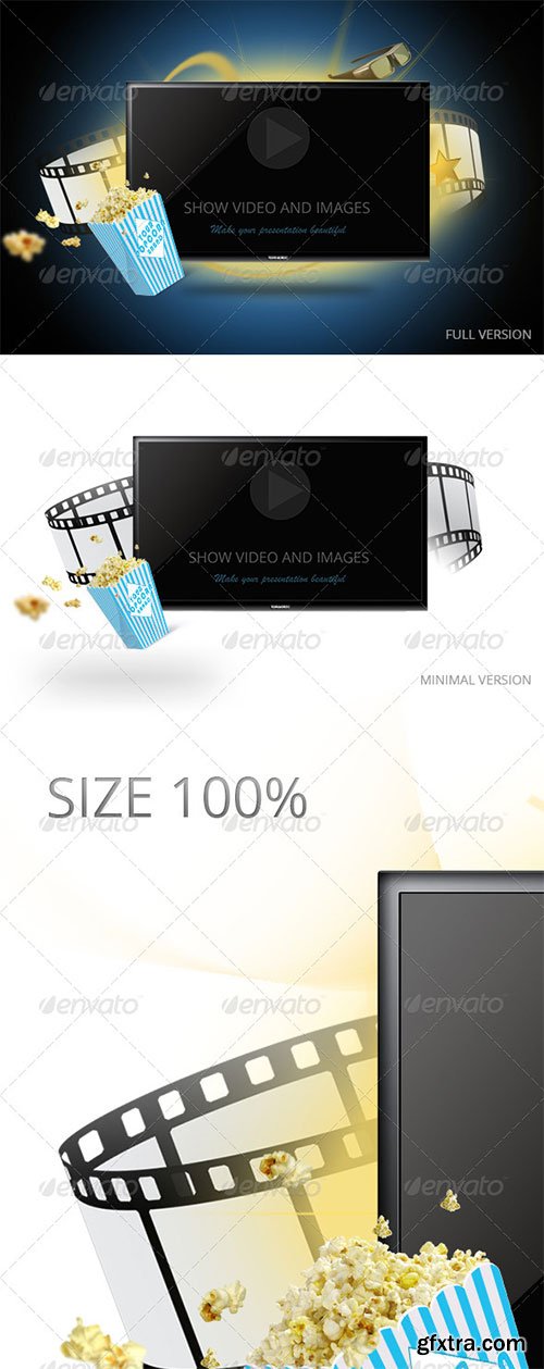 GraphicRiver - Tv Display Screen Mockup
