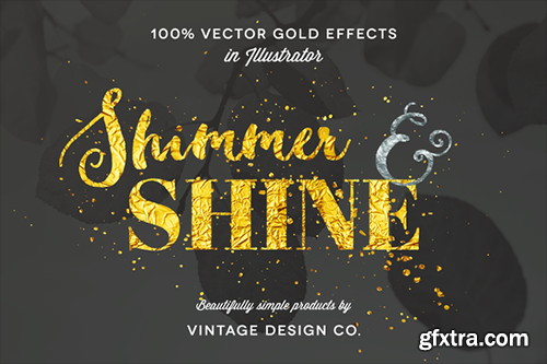 CreativeMarket Shimmer Shine 100 Vector Gold 236592
