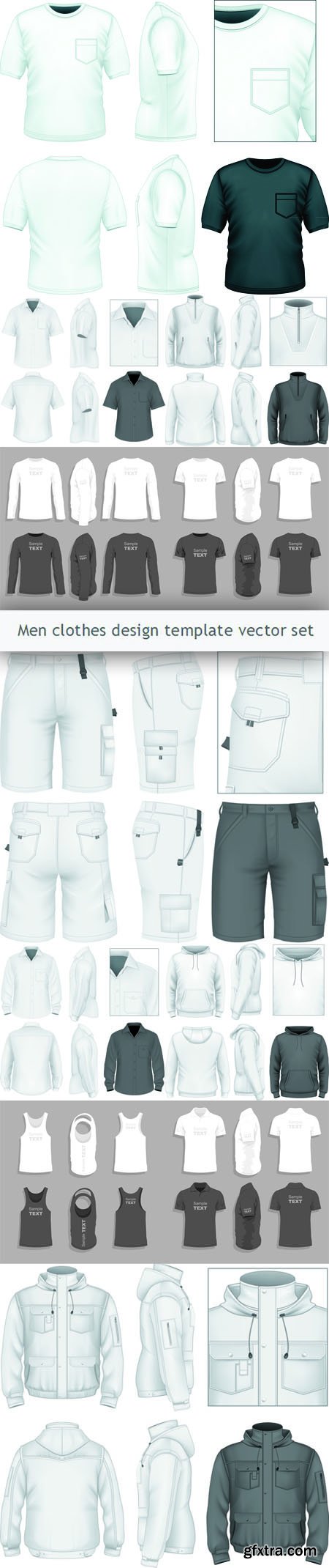 Men Clothes Design Templates Vector