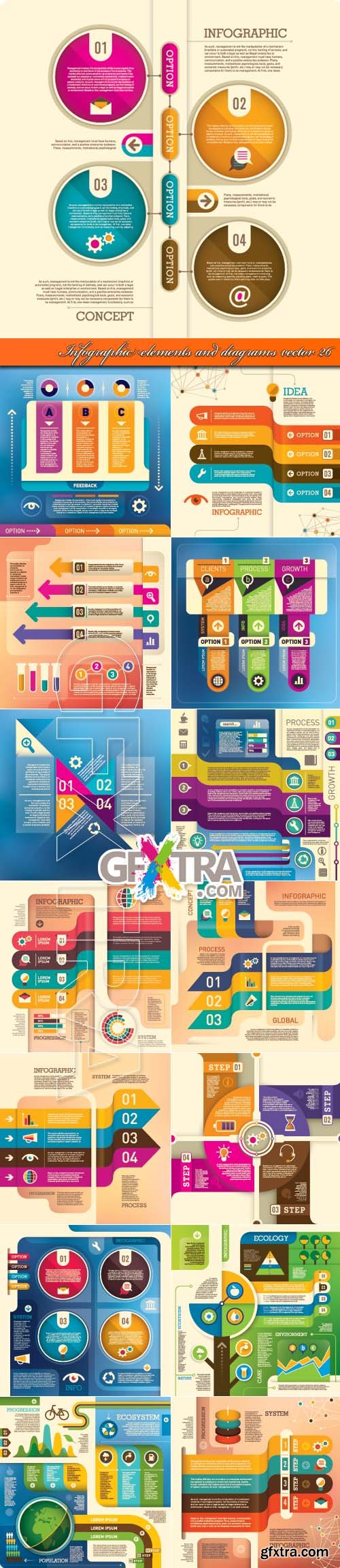 Infographic elements and diagrams vector 26