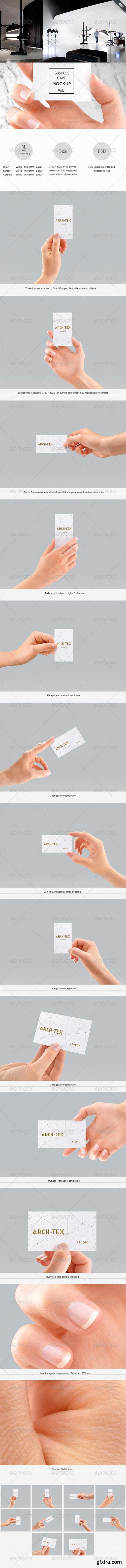 GraphicRiver - Business Card Mock-up Vol.1 - Hand edition