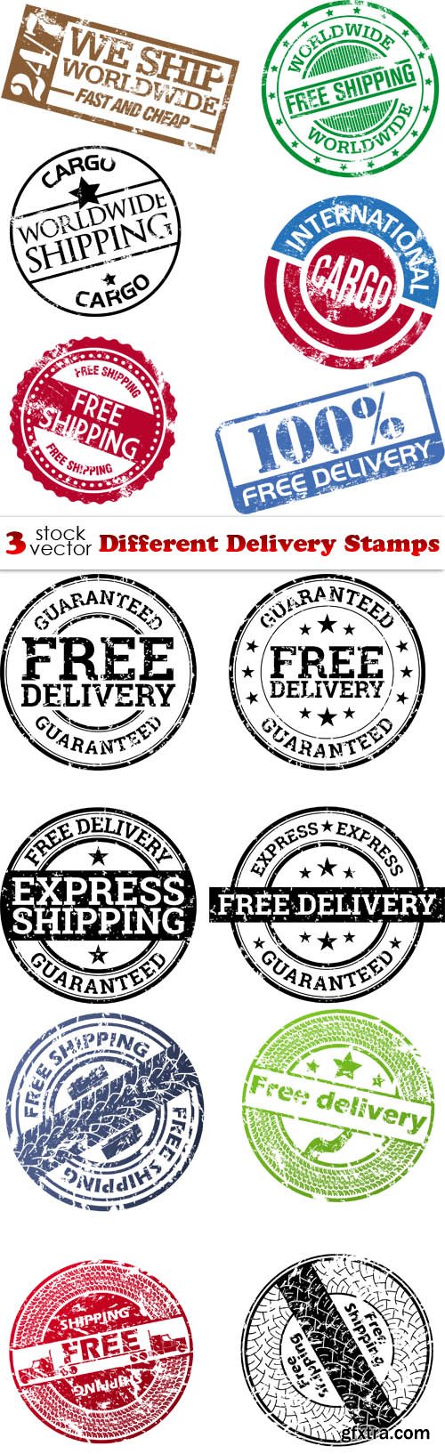 Vectors - Different Delivery Stamps