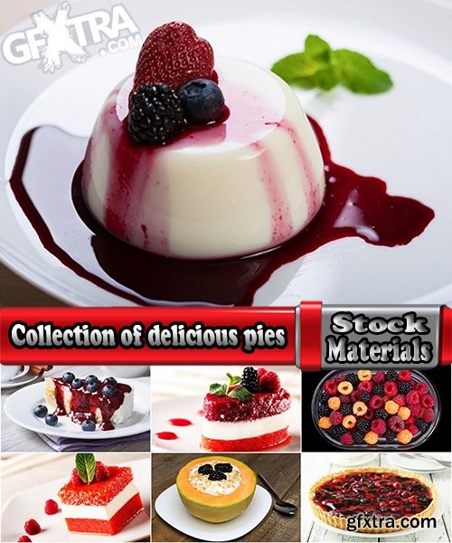 Collection of delicious pies fruit cake strawberry raspberry blackberry 25 HQ Jpeg