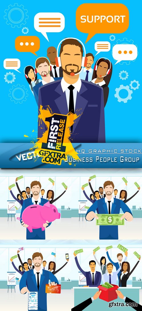 Stock Vector - Business People Group