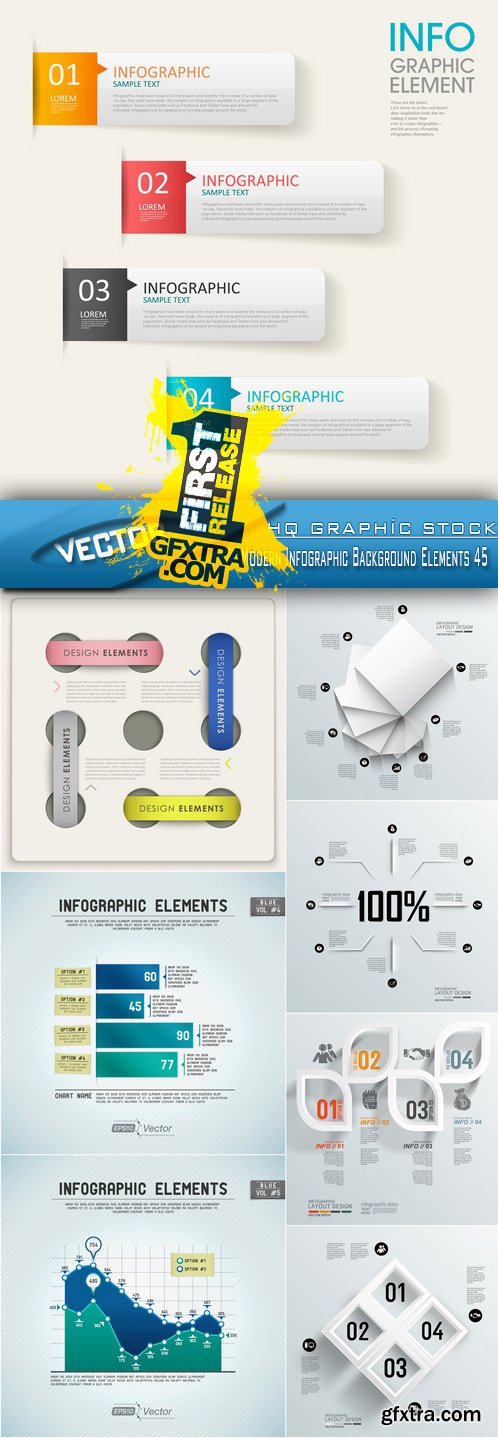 Stock Vector - Modern Infographic Background Elements 45