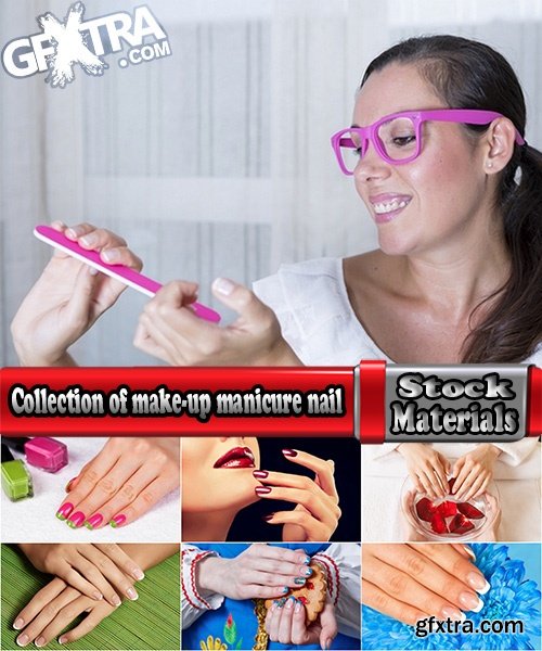 Collection of make-up manicure nail pattern on the nail 25 HQ Jpeg
