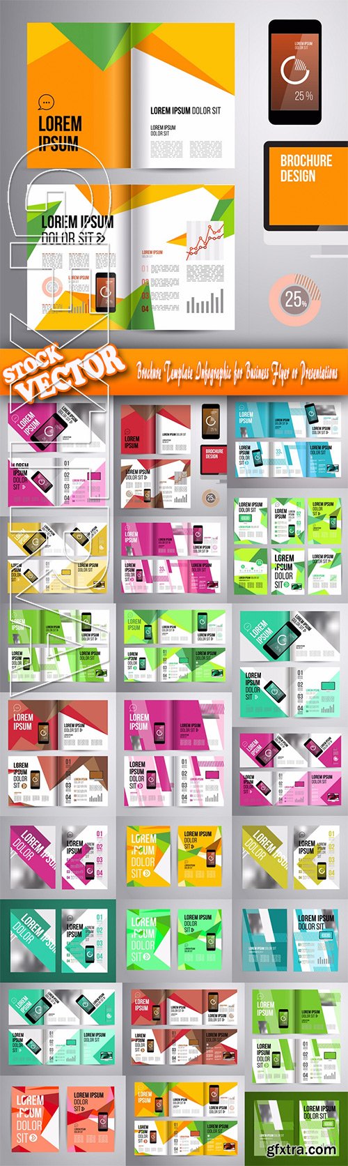 Stock Vector - Brochure Template Infographic for Business Flyer or Presentations
