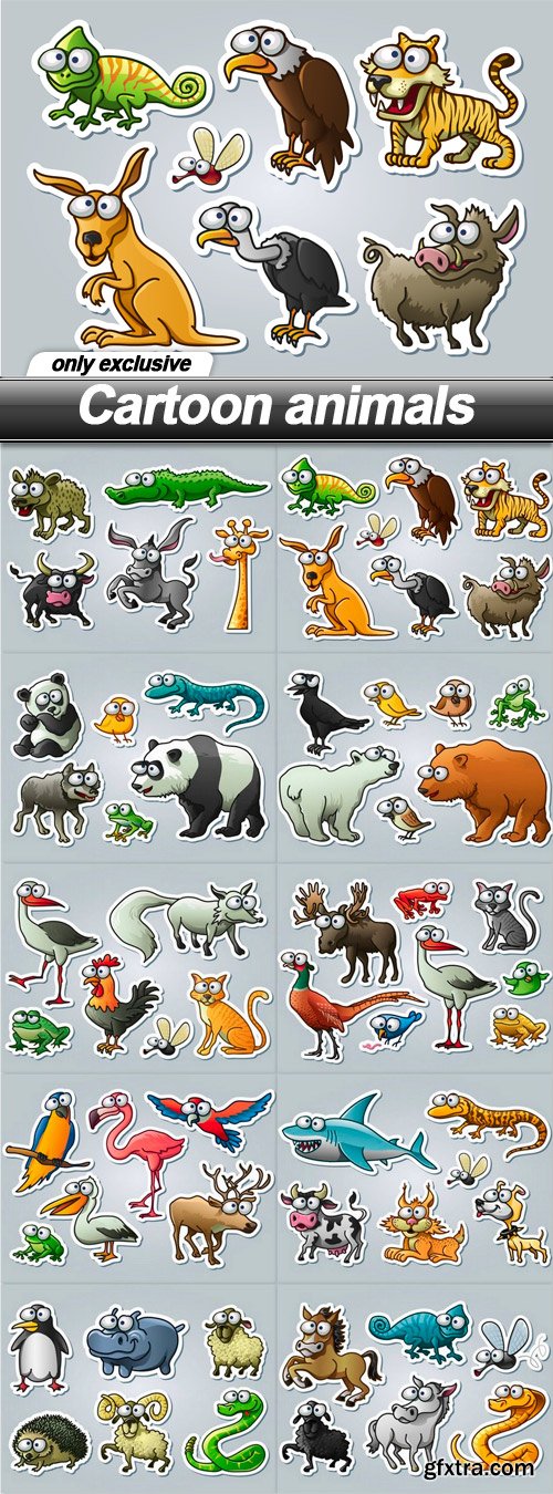 Cartoon animals - 10 EPS