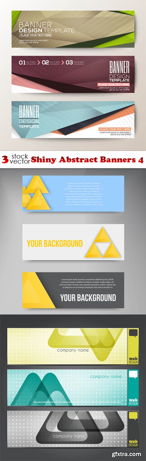 Vectors - Shiny Abstract Banners 4