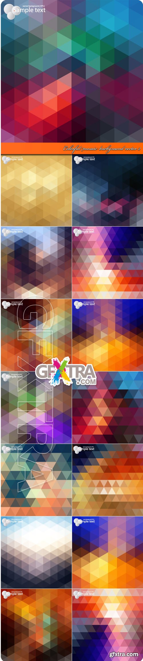 Colorful mosaic background vector 2