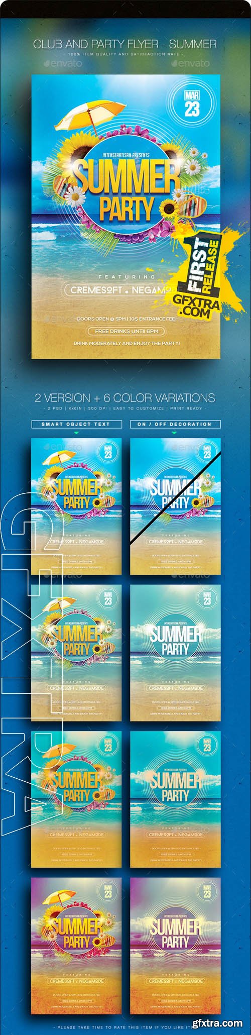 Summer V.2 - Club And Party Flyer - Graphicriver 10806161