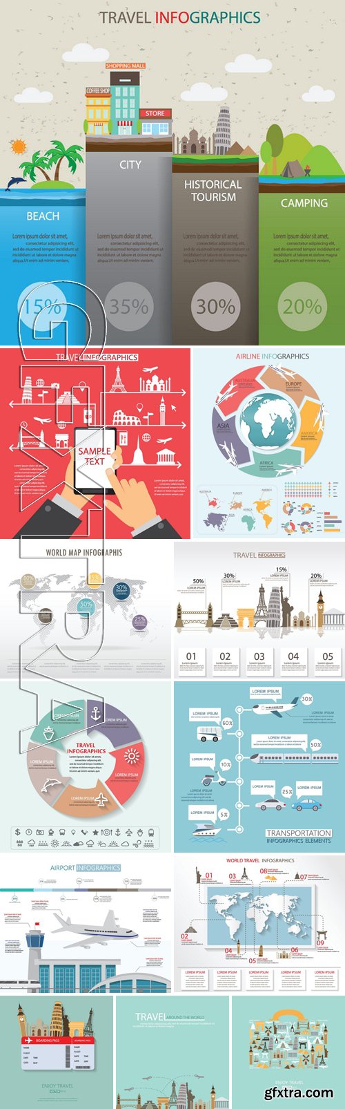 Stock Vectors - World travel infographics elements