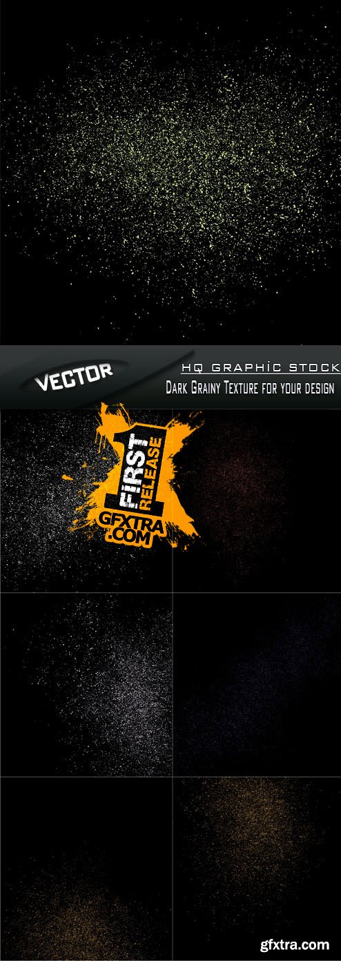 Stock Vector - Dark Grainy Texture for your design