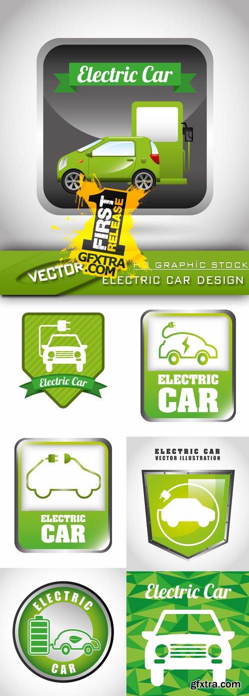 Stock Vector - electric car design