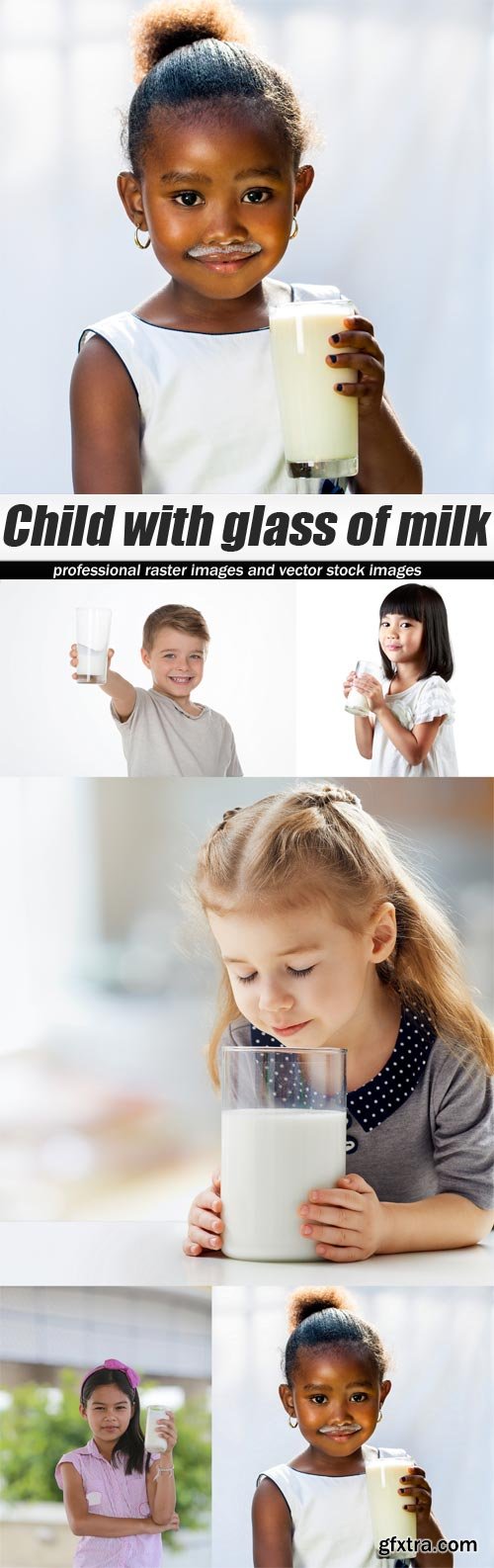 Child with glass of milk
