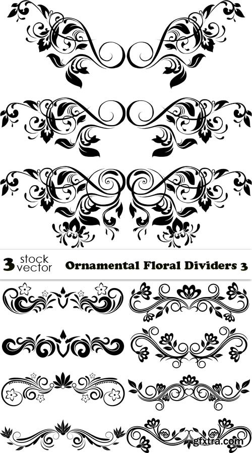 Vectors - Ornamental Floral Dividers 3