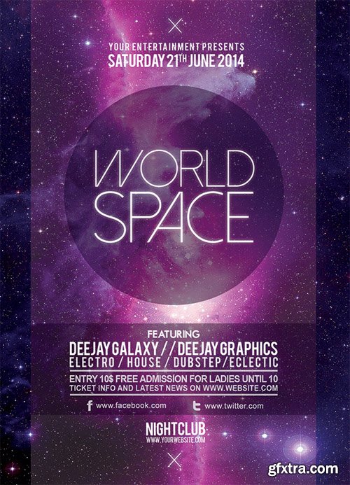 World Space Flyer Template