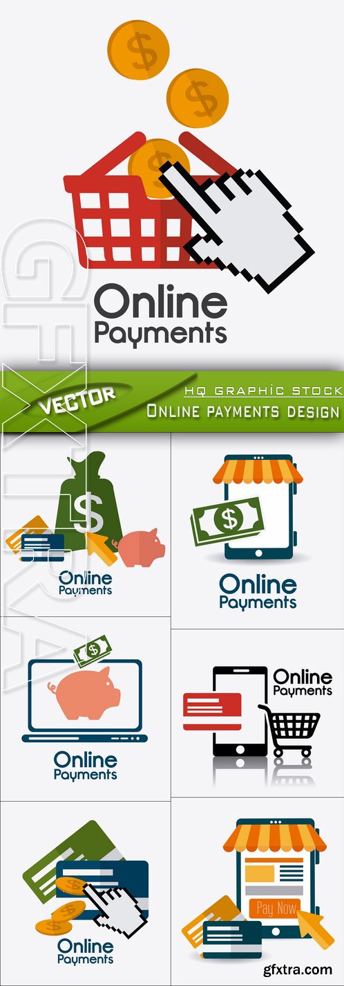 Stock Vector - Online payments design