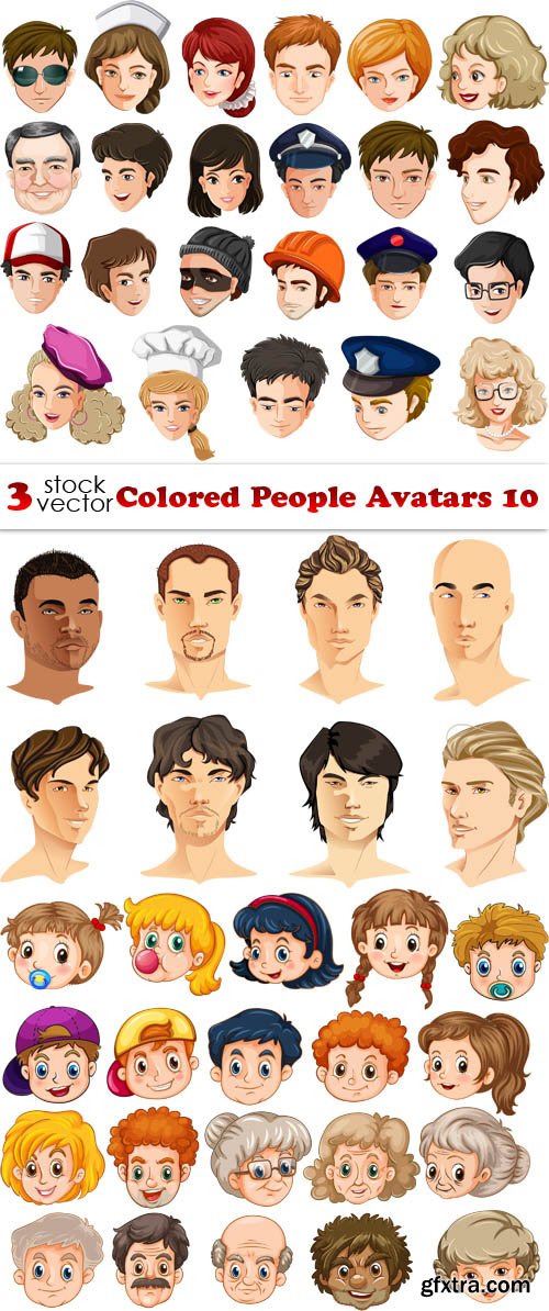 Vectors - Colored People Avatars 10