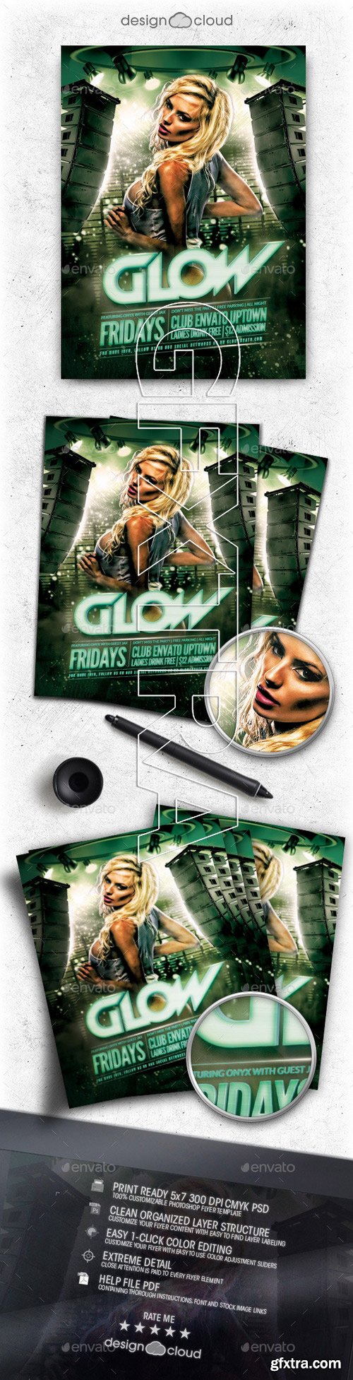 Graphicriver - Glow Club Flyer Template 11300618