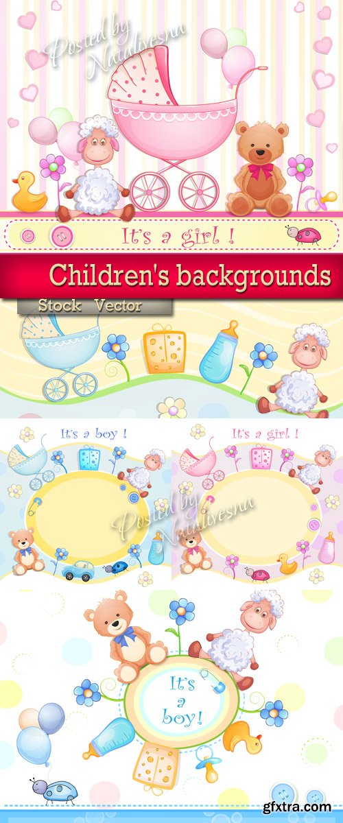 Children\'s backgrounds in Vector