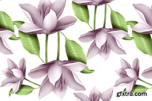 CM - Elegant floral seamless pattern with