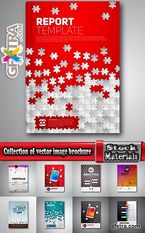 Collection of vector image brochure flyer banner #7-25 Eps