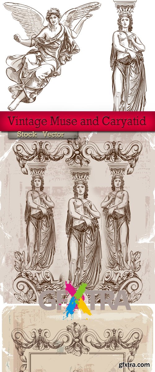 Vintage Muse and Caryatid