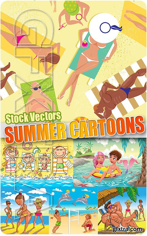 Summer cartoons - Stock Vectors