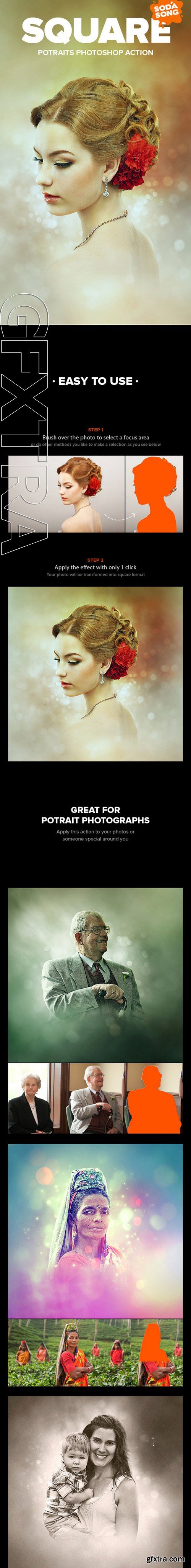 Graphicriver - Square Potraits Photoshop Action 11458502