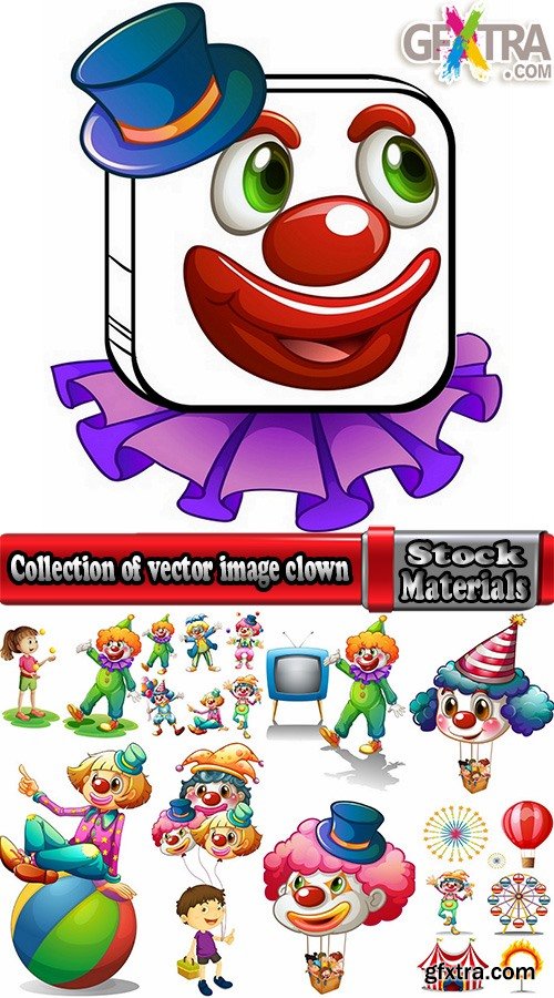 Collection of vector image clown circus celebration laughter smile 25 HQ Jpeg
