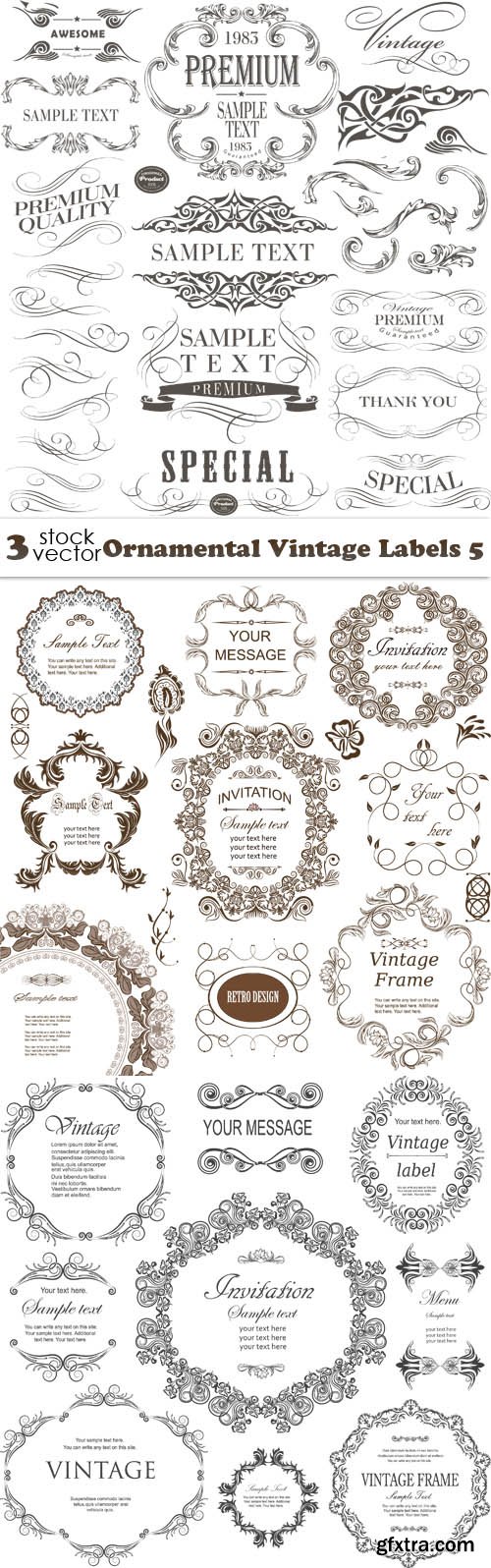Vectors - Ornamental Vintage Labels 5