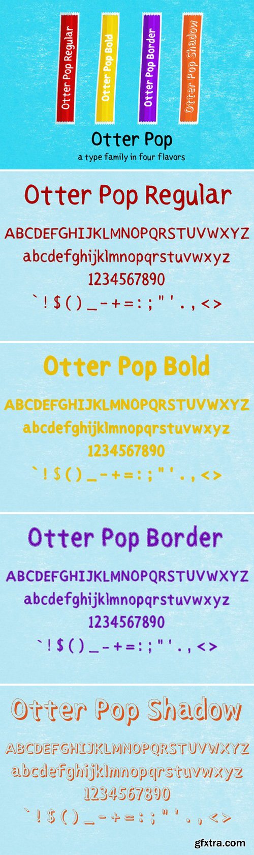 CM271780 - Otter Pop - Fonts in Four Flavors