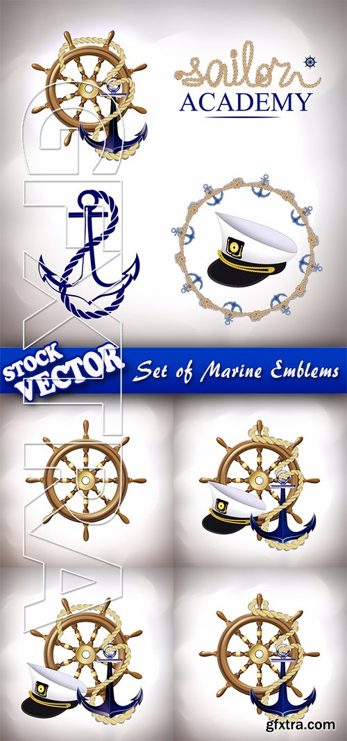 Stock Vector - Set of Marine Emblems