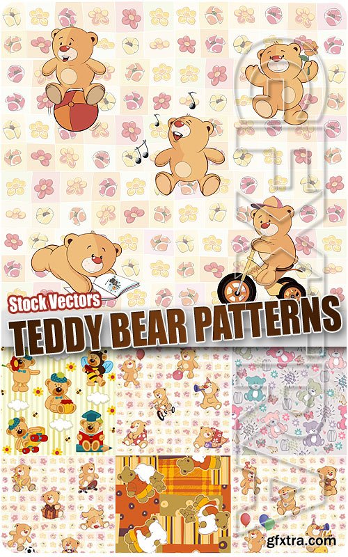 Teddy bear pattern - Stock Vectors