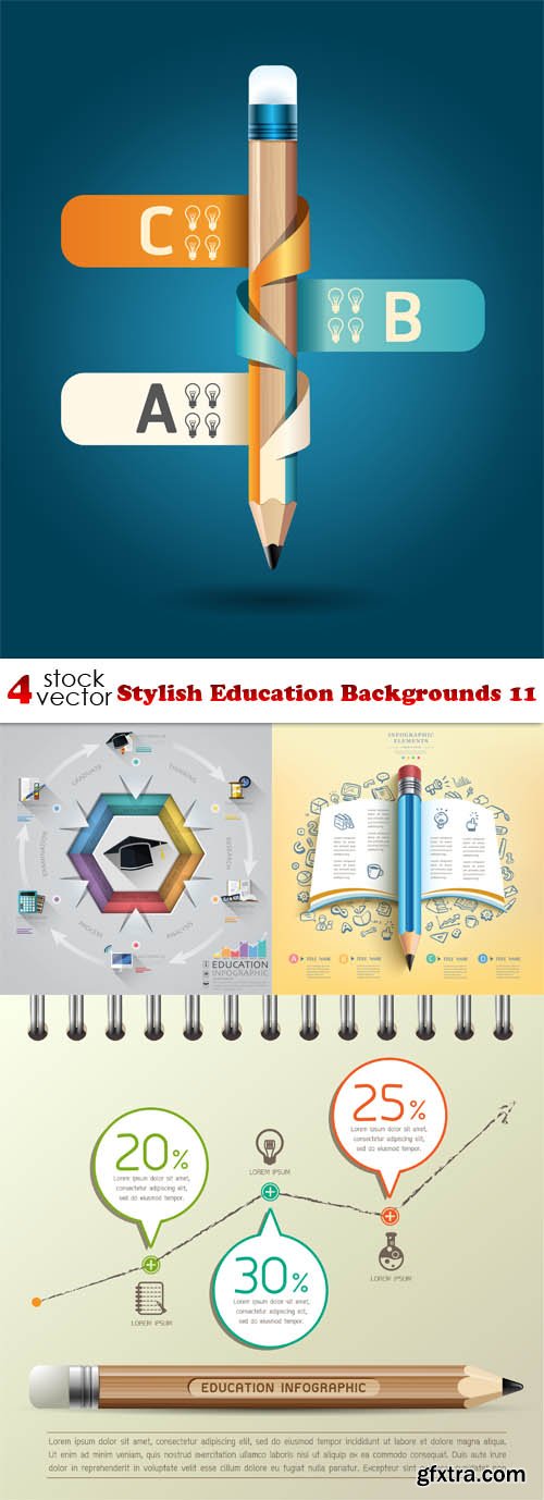 Vectors - Stylish Education Backgrounds 11