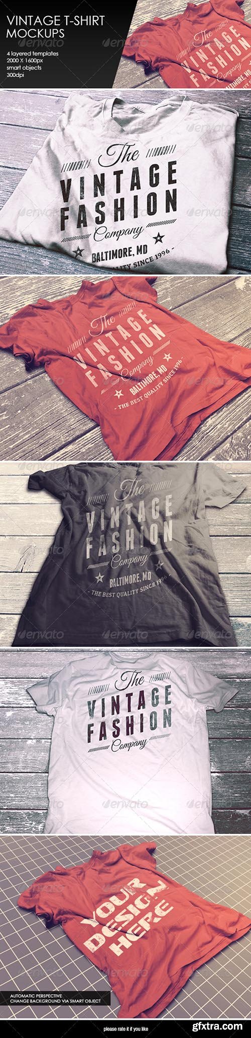 Graphicriver - Vintage T-Shirt Mockup 8376796