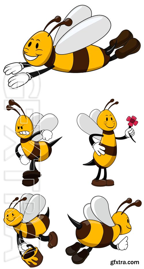 Stock Vectors - Flying bee