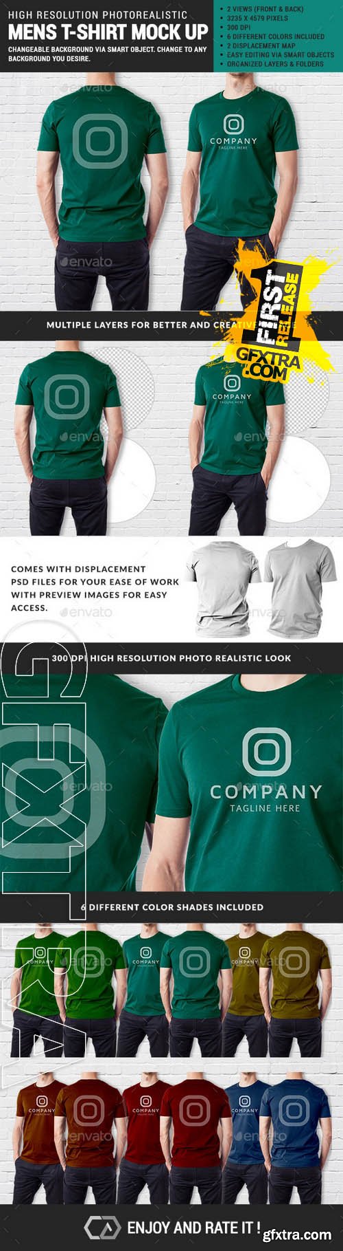 Men Multipurpose Tshirt Mock Up - Graphicriver 11455167