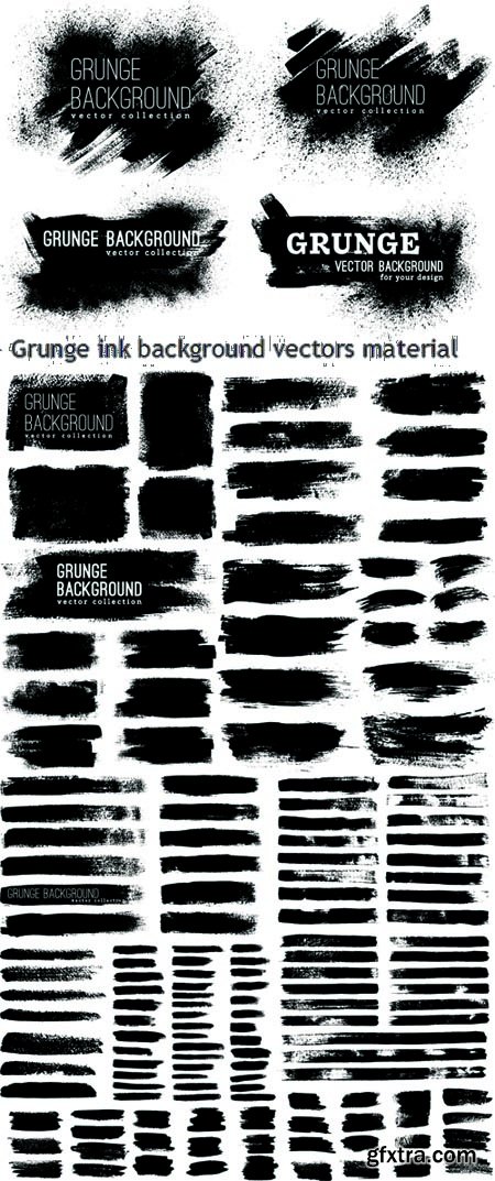 Grunge Ink Background Vectors Material