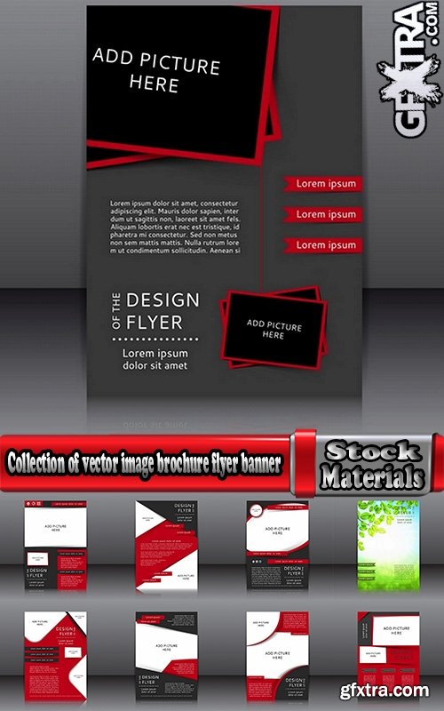 Collection of vector image brochure flyer banner #9-25 Eps