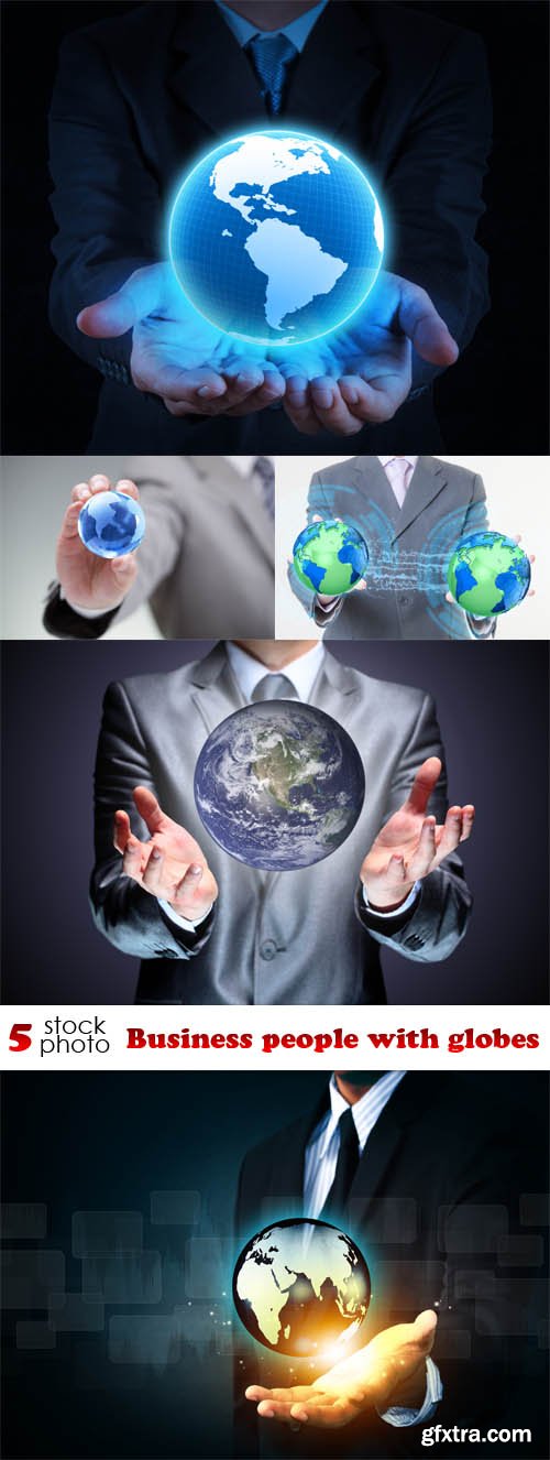 Photos - Business people with globes