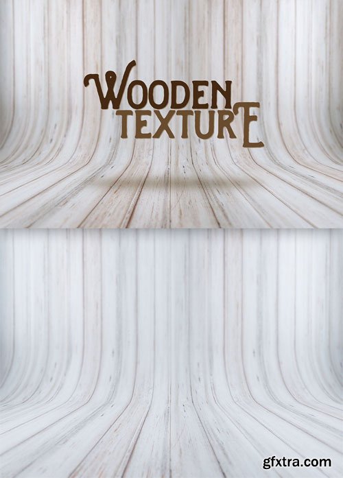 Vintage Blurred and Curved Wood Texture PSD Template