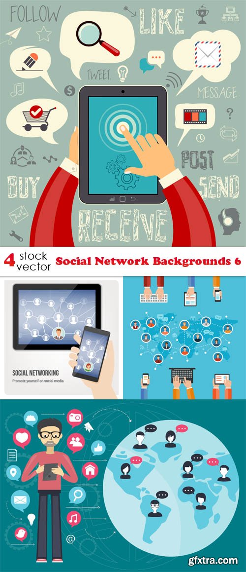 Vectors - Social Network Backgrounds 6