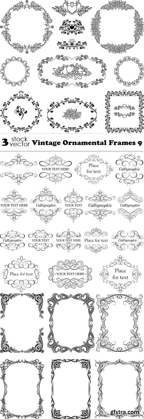Vectors - Vintage Ornamental Frames 9