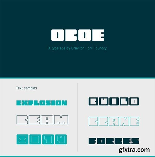 Oboe - Geometric Rounded Sign Typeface 6xOTF