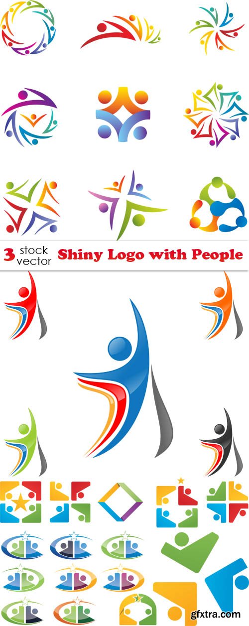 Vectors - Shiny Logo with People