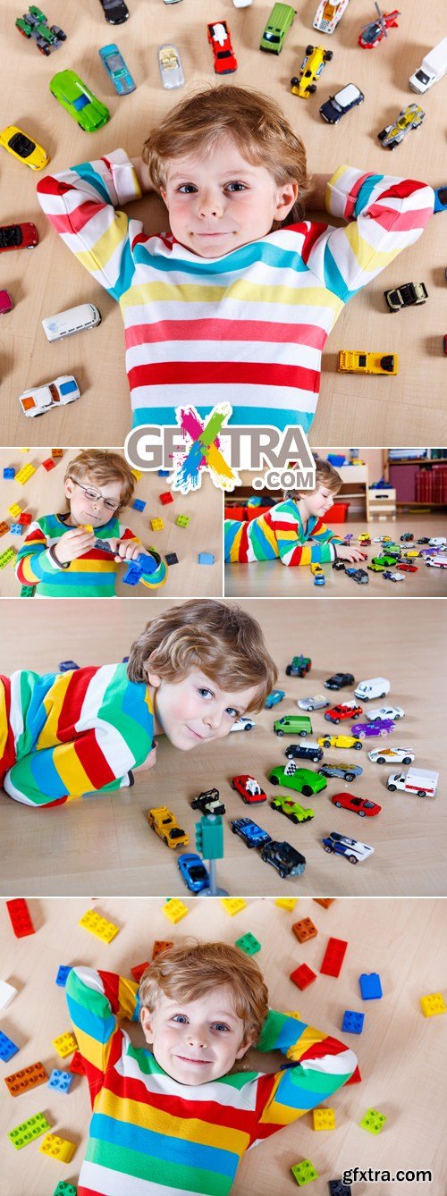Stock Photo - Boy with his Toys
