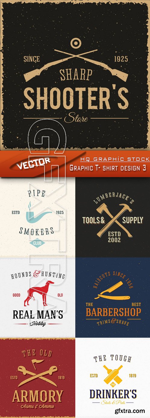 Stock Vector - Graphic T- shirt design 3