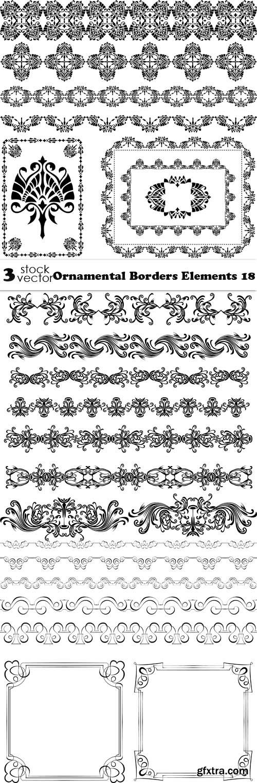 Vectors - Ornamental Borders Elements 18